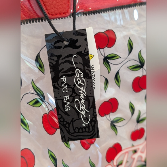 NWT Ed Hardy Red Cherry Print Tote Bag - Picture 3 of 10